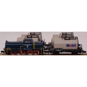 Arnold 0151 Güterzuggarnitur „Industriebahn“ mit MAK 600 D & 5 Mobiloil-Kesselwagen